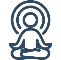 Logo with blue lines in which a person is doing yoga - The Das Law Firm